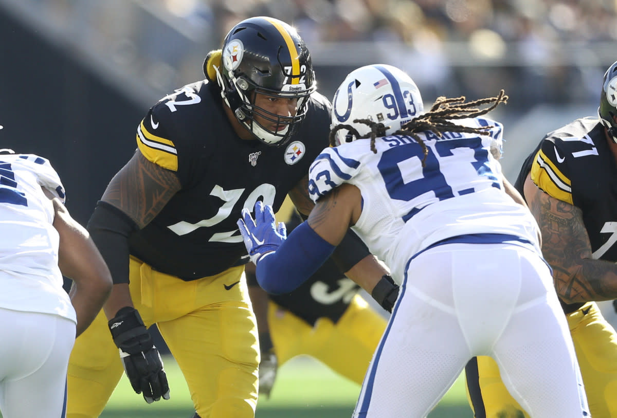 Behemoth players like 360-pound offensive tackle Zach Banner (72) are becoming the norm in today's NFL.  